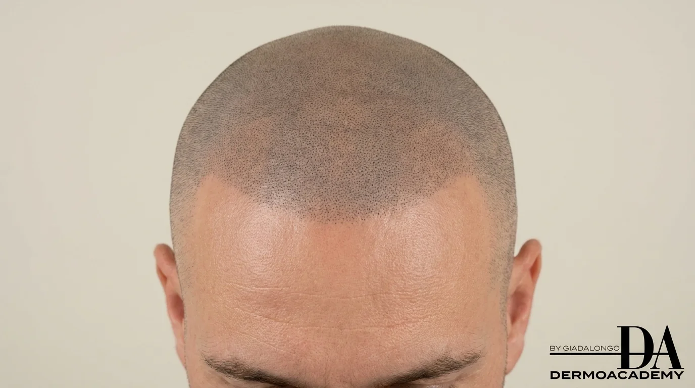 Corso tricopigmentazione - risultato scalp micropigmentation uomo - DermoAcademy